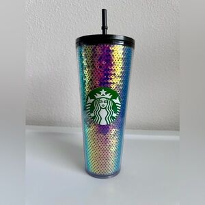 Rainbow Sequin Starbucks Cup